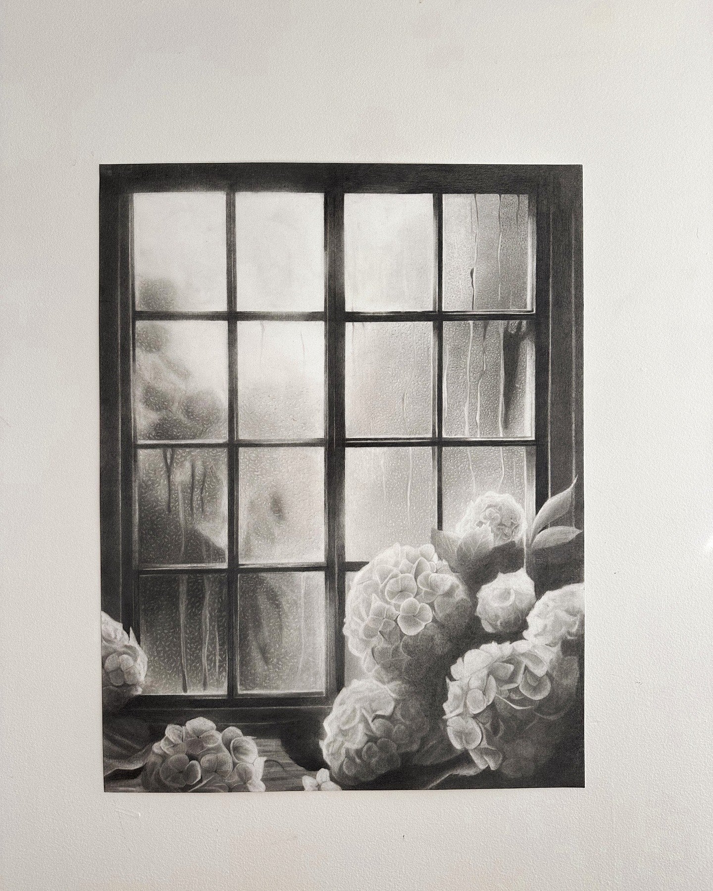 Hypersensible II – Charcoal and Graphite Drawing