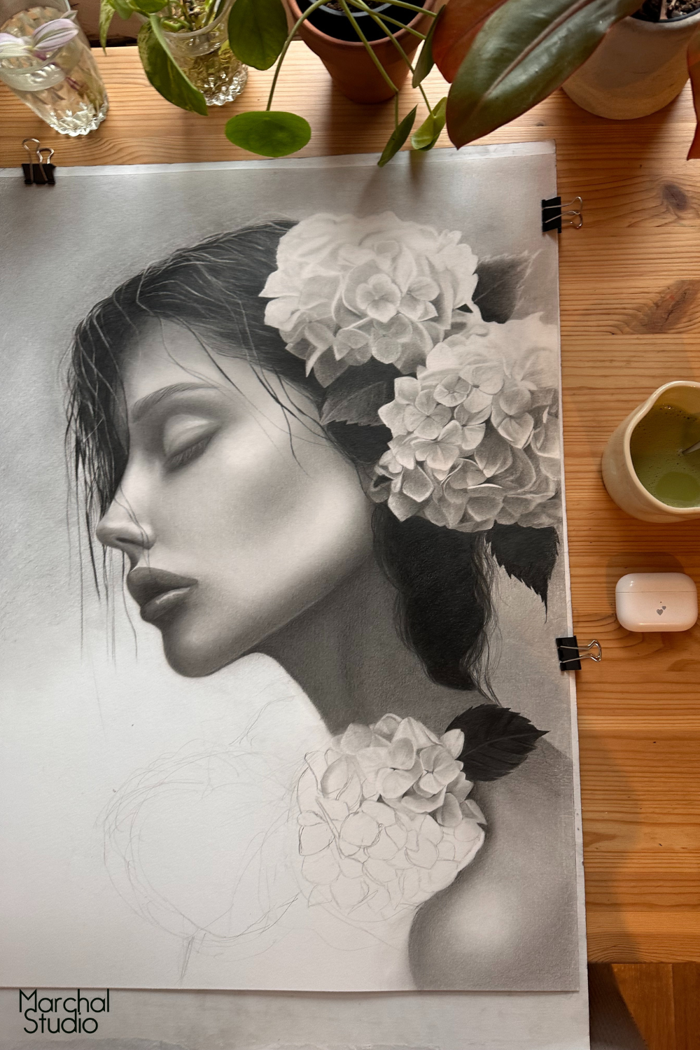 Hypersensible - Charcoal and Graphite Drawing