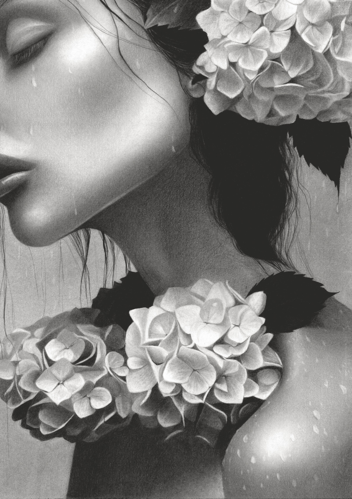 Hypersensible - Charcoal and Graphite Drawing