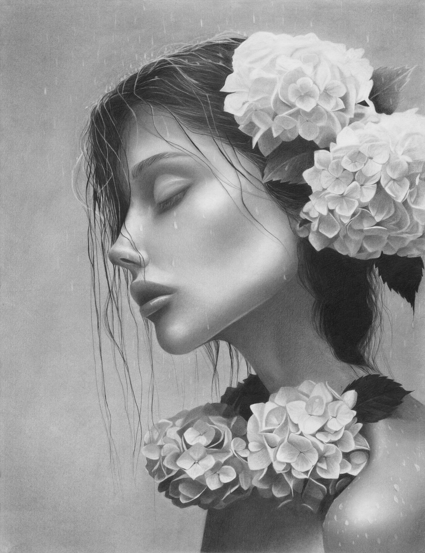 Hypersensible - Charcoal and Graphite Drawing