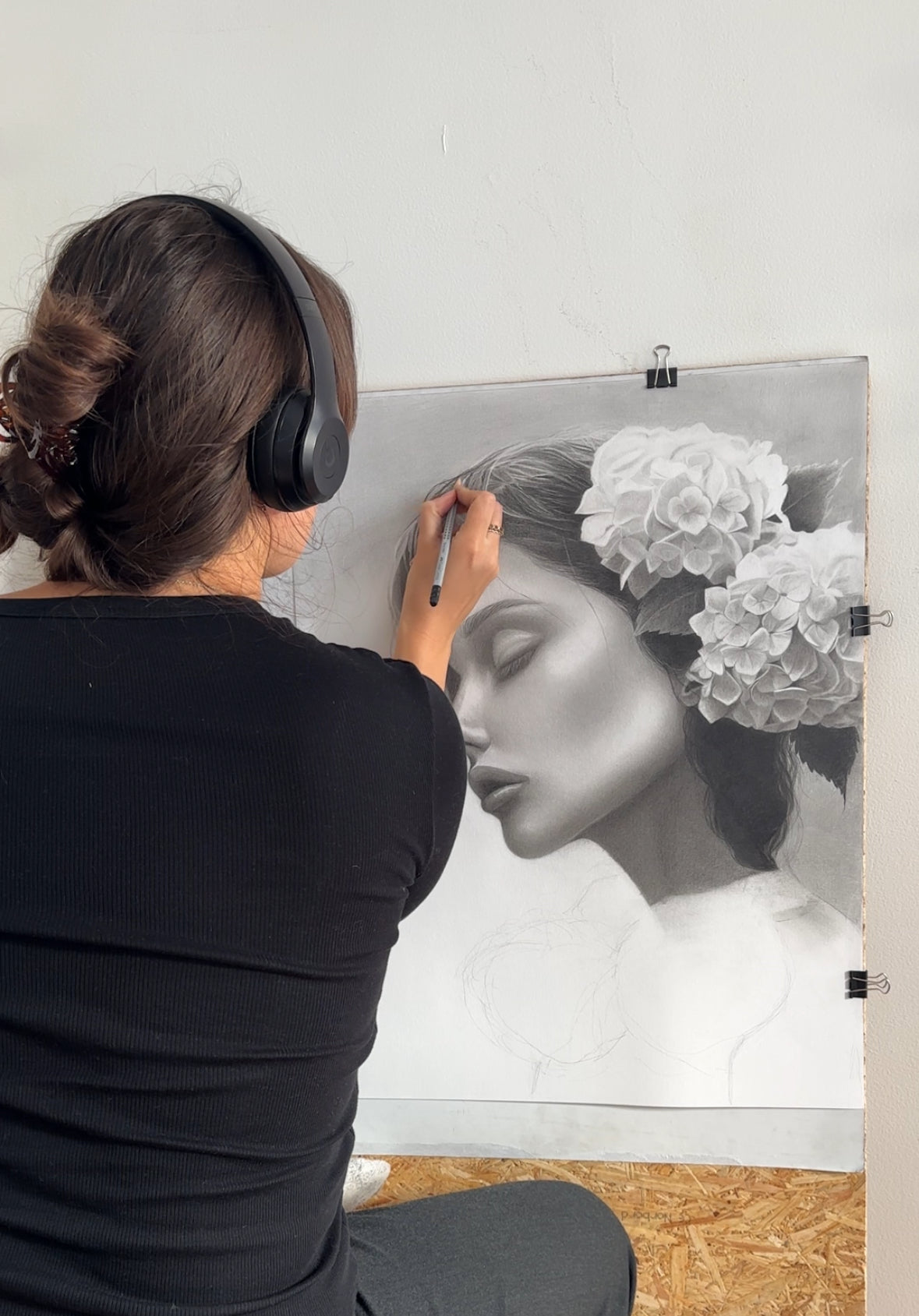 Hypersensible - Charcoal and Graphite Drawing