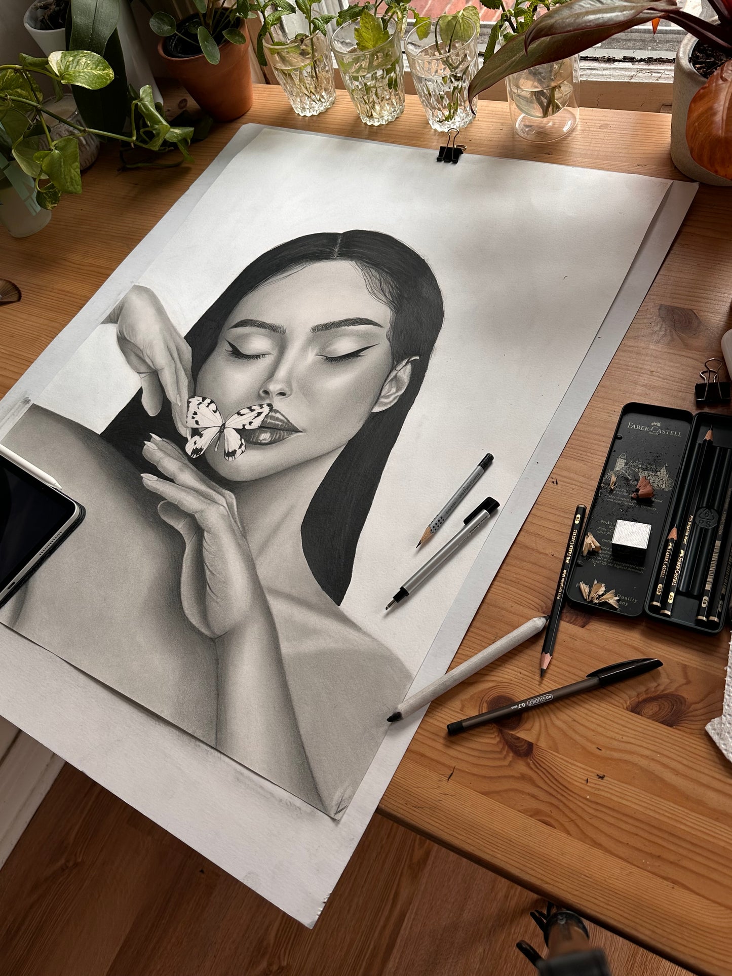 Sofia - Charcoal Drawing