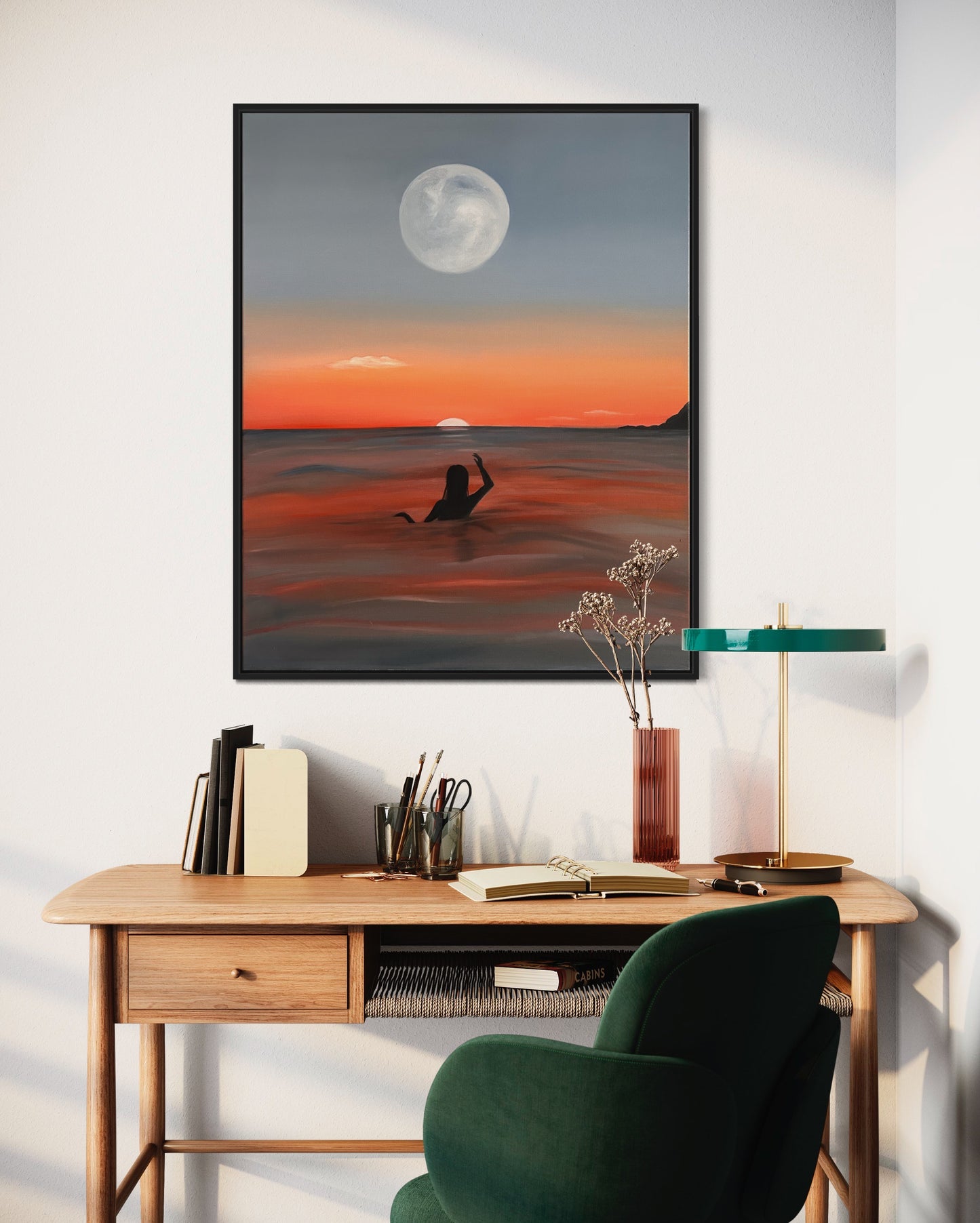 Between the sun and moon