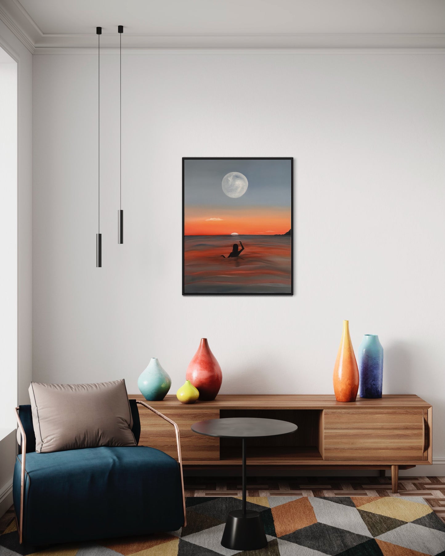 Between the sun and moon