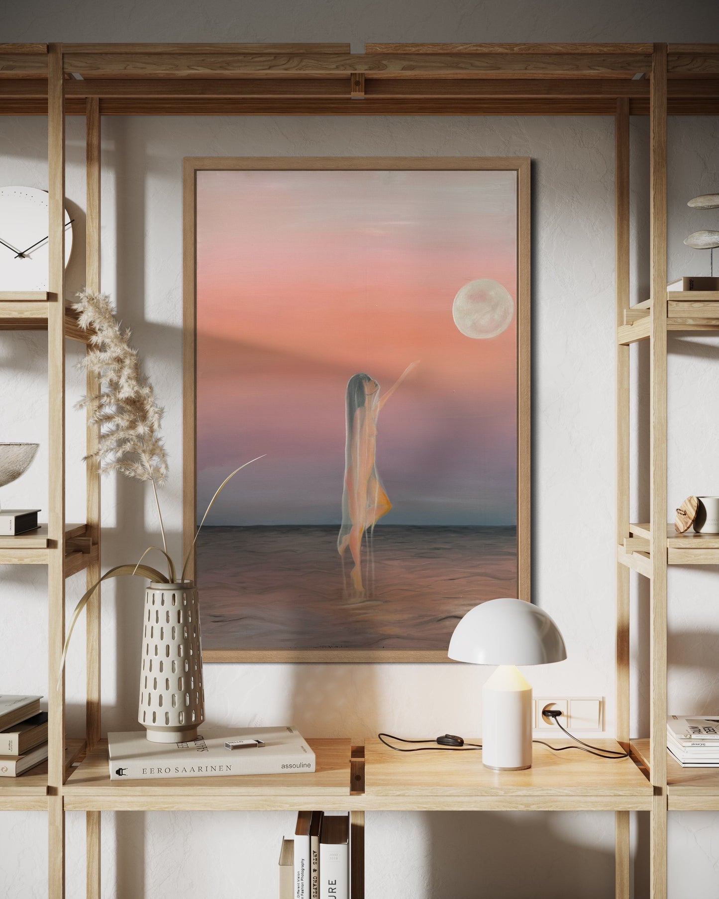 The girl turned into the moon