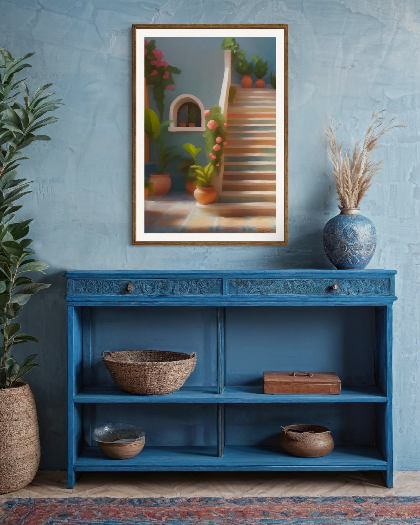 Meditarranean staircase - Digital Illustration