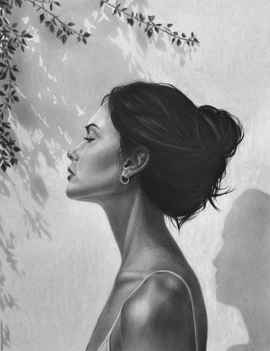 Ombre du Sud - Charcoal Drawing