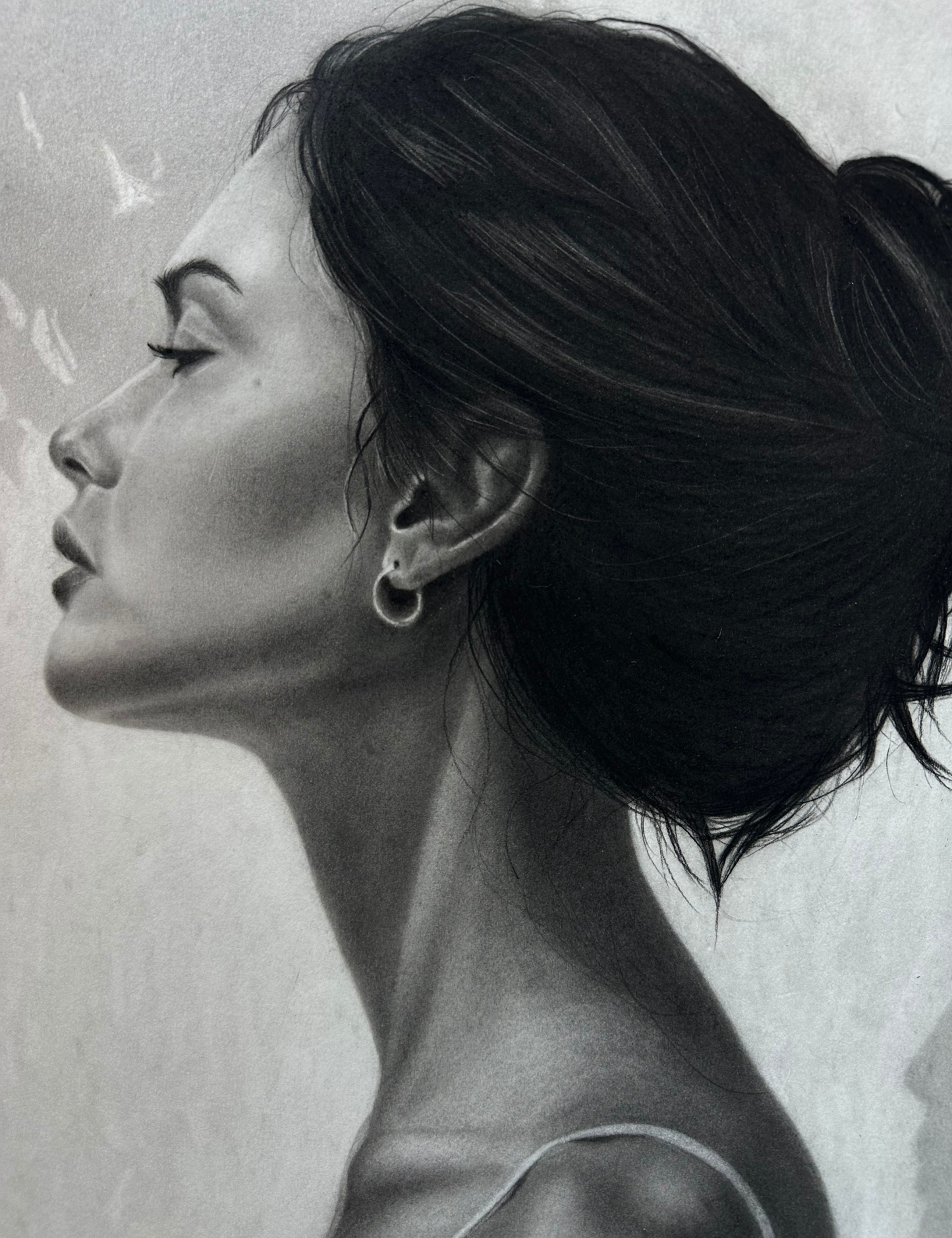 Ombre du Sud - Dessin au fusain