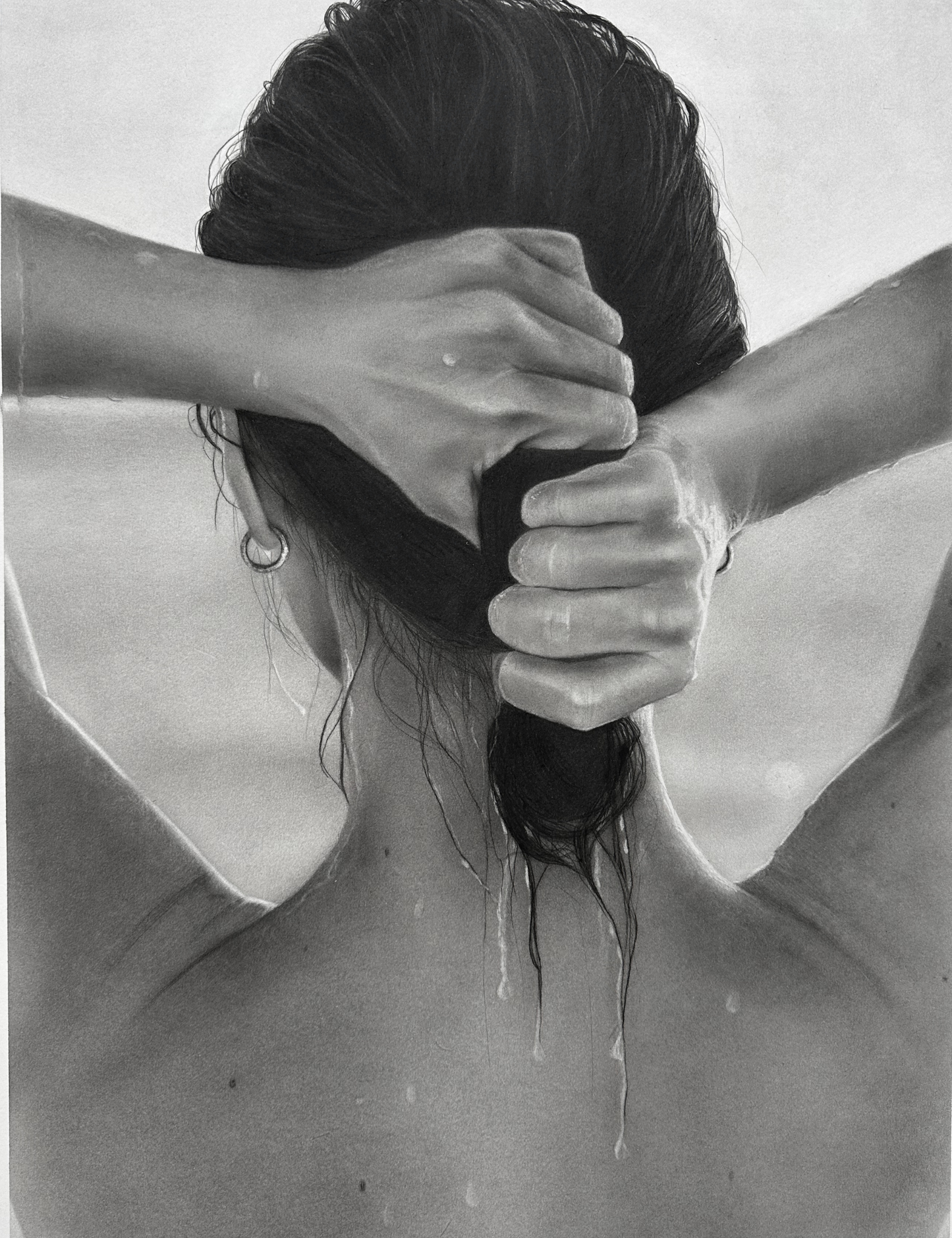 Au fil de l’eau - Charcoal Drawing