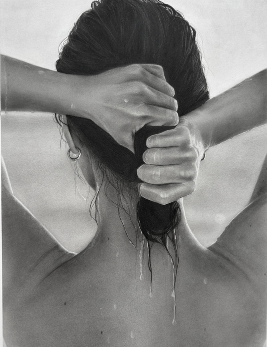 Au fil de l’eau - Charcoal Drawing