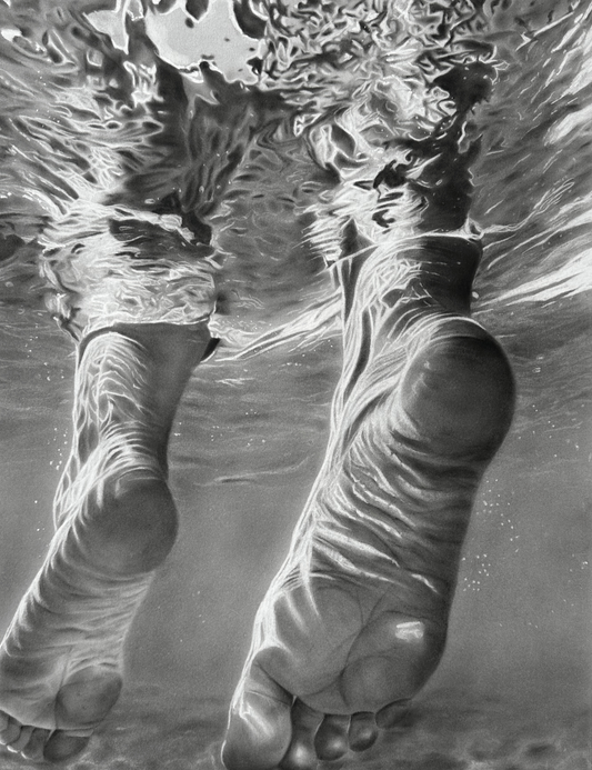Premier Bain - Charcoal Drawing