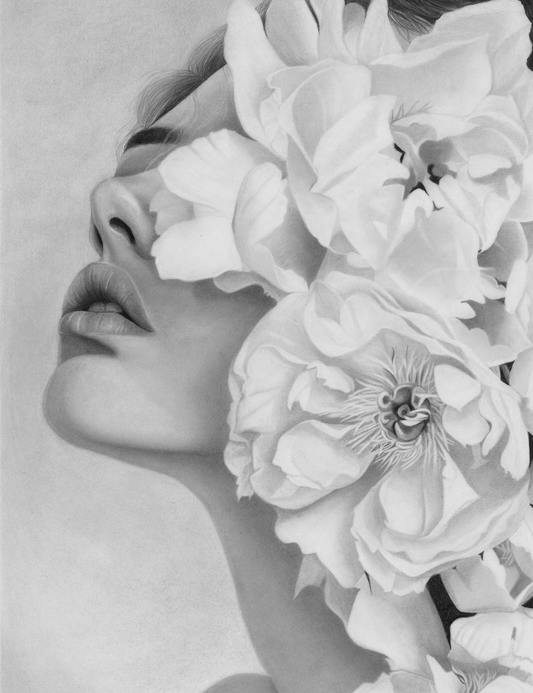 Lana - Dessin au fusain