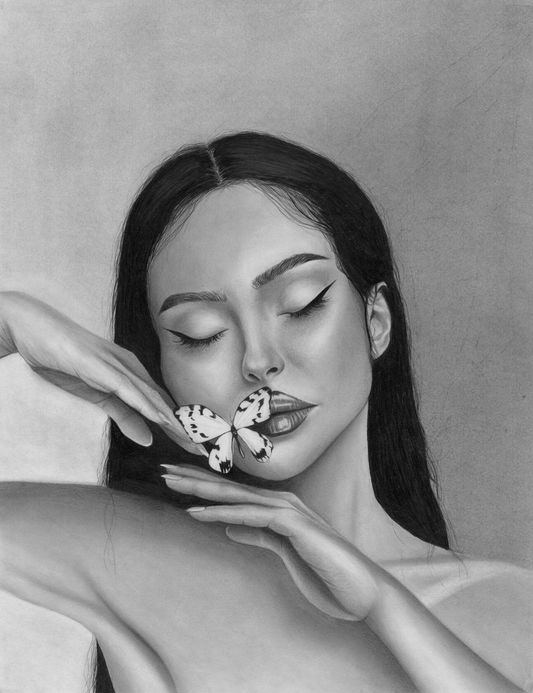 Sofia - Dessin au fusain