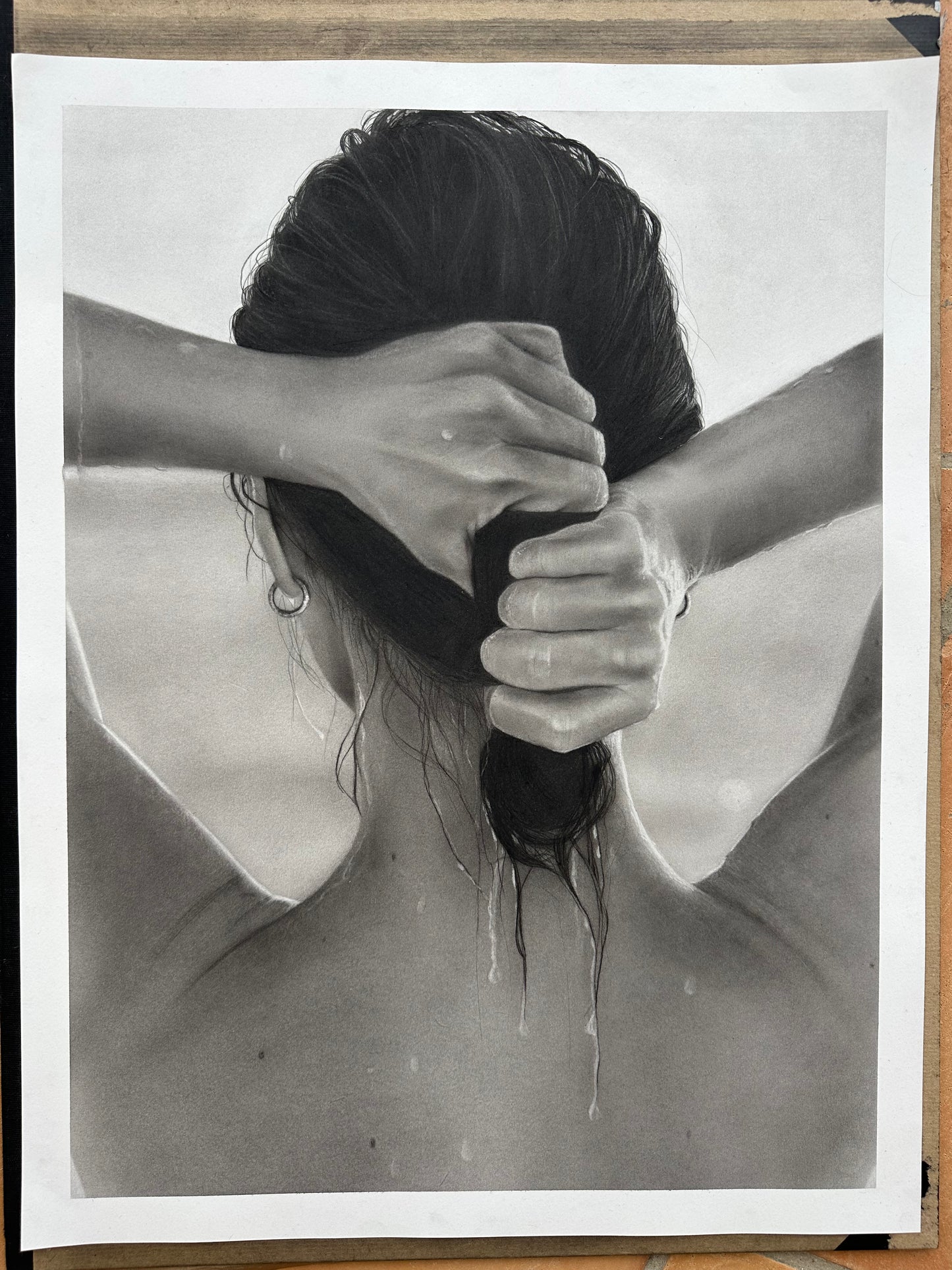 Au fil de l’eau - Charcoal Drawing