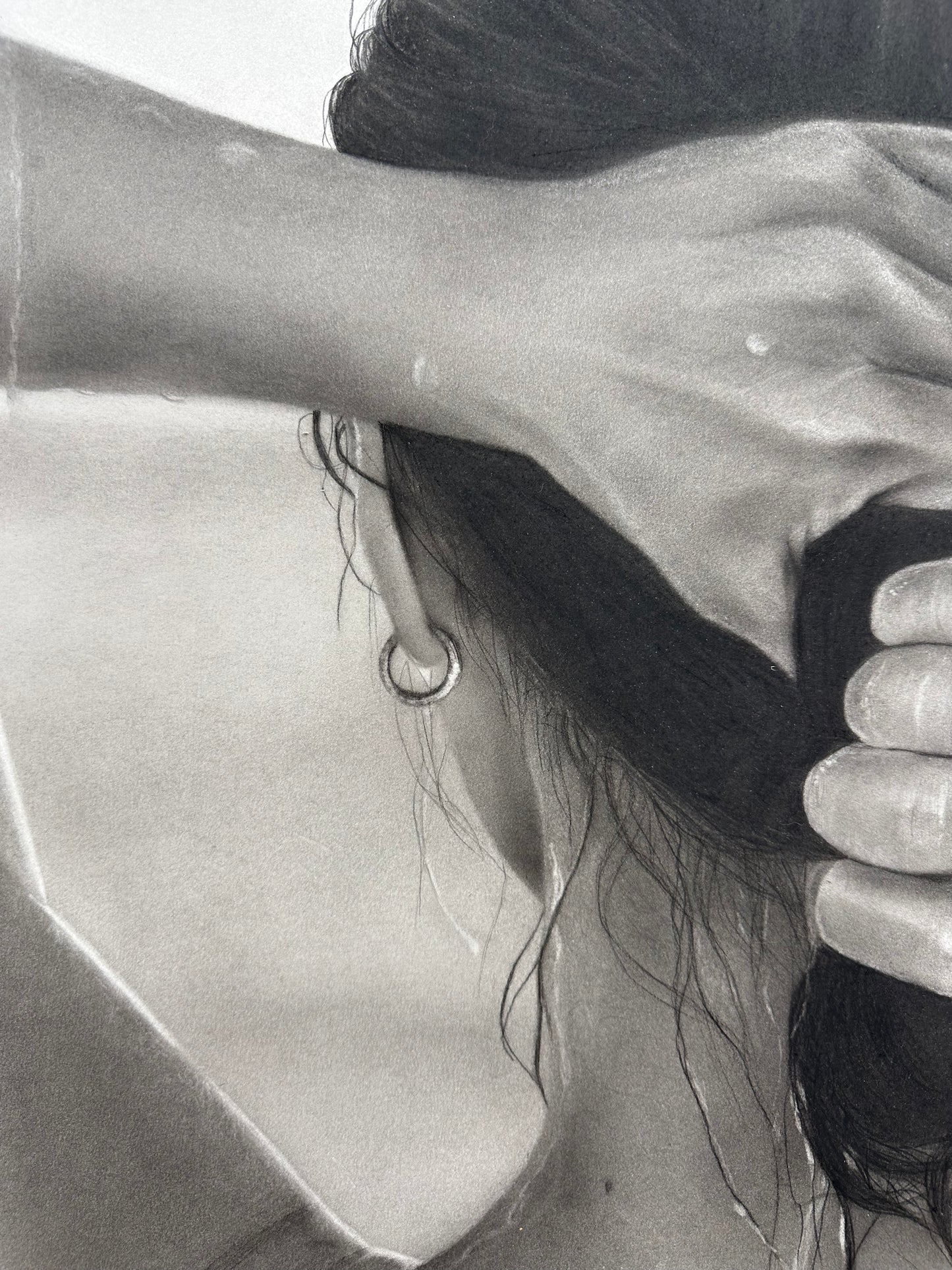 Au fil de l’eau - Charcoal Drawing