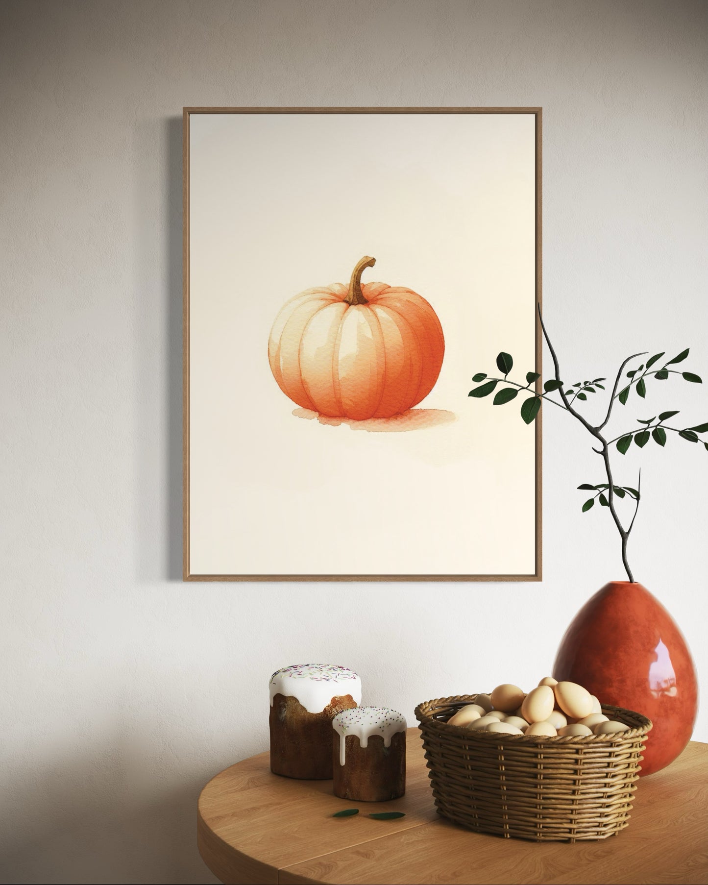 Set of 3 Digital Watercolor Autumn Illustrations