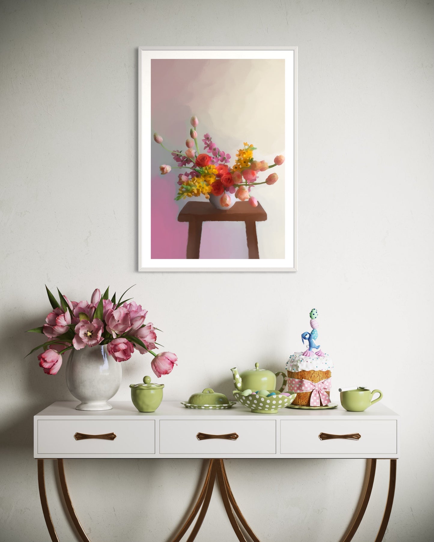 The pink vase - Print